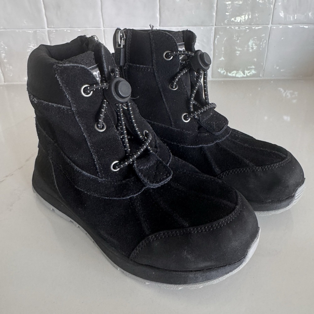 UGG Turlock Snow Boots Kids Size 13 Black Waterproof Insulated Suede